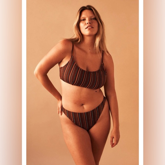 Code B NWT | Prism High Cut Bikini Bottom in Sahara Stripe Size 2X - Picture 9 of 10